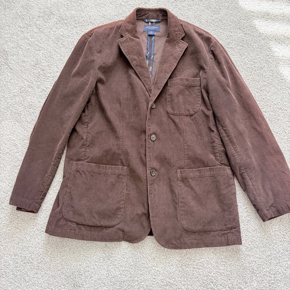 Daniel Cremieux Other - Daniel Cremieux Corduroy Blazer Mens XL Brown Academia 3 Button Jacket